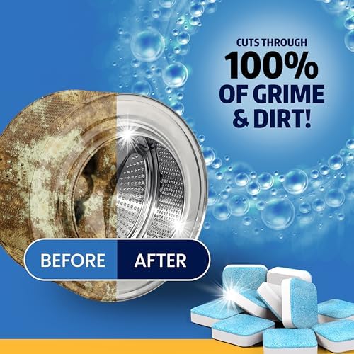 Washing Machine Cleaner Tablets 24 Pack - Deep Cleaning Tablets for Front & Top Load, Works With HE Washers, Removes Residue, Odor & Pet Hair - 12 Month Supply of Washer Cleaner Descalers, Septic Safe - Image 5