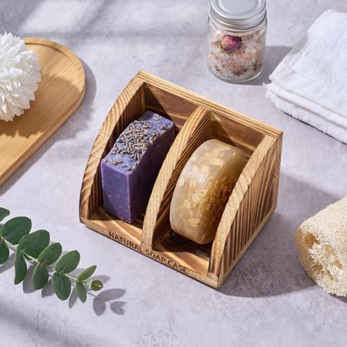 Shampoo Bar Holder Multi Bar Soap Dish, Wooden, 4.33 x 3.35 x 3.15 Inch - Image 6