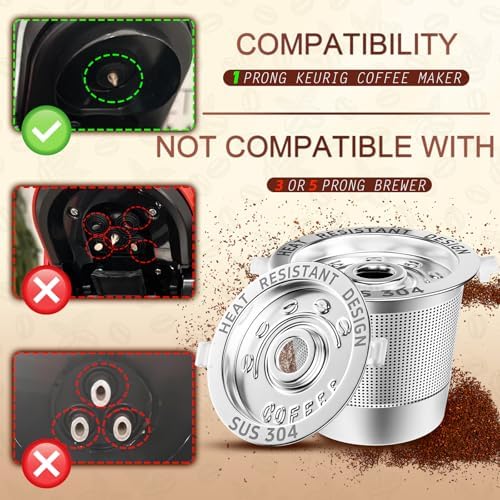4 Pack Reusable K Cups Coffee Pods for Keurig 1.0 - Image 2