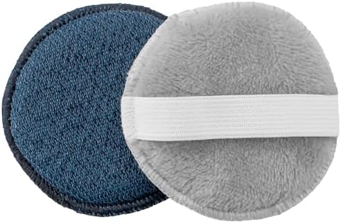 S&T INC. Face Scrubber Pad, 2 Pack, 3.3" Diameter, Navy and Grey by STINC