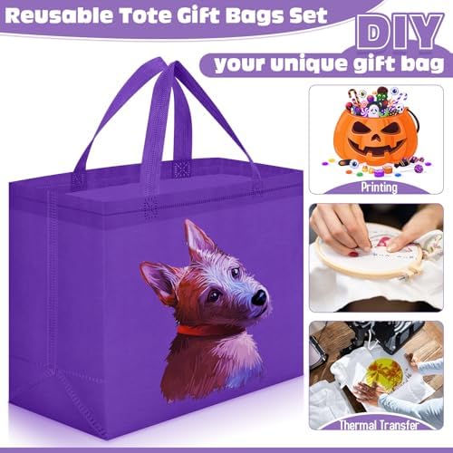 Windyun Reusable Grocery Bags Non Woven with Handles - Image 5