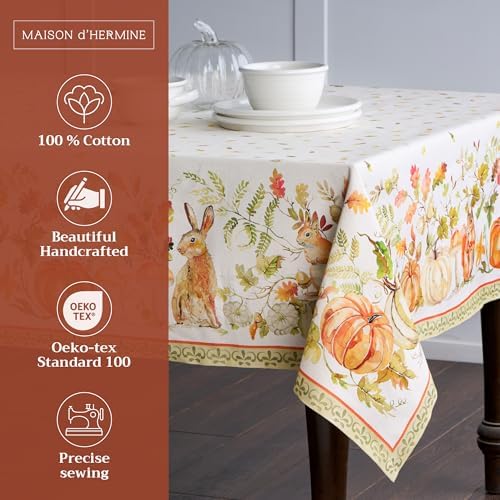 Maison d' Hermine Table Cloth Rectangle Table Reusable 100% Cotton 70"x108" - Image 2