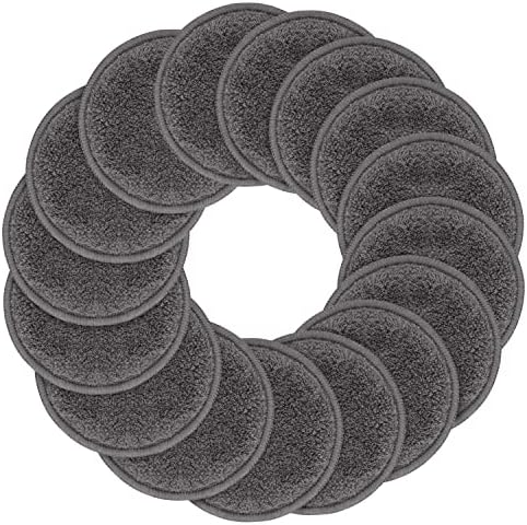 SUNLAND Reusable Makeup Remover Pads,Round 3.15inch,16 Pack,Darkgrey by SUNLAND