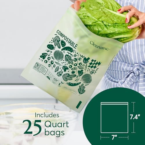 Cleanomic Compostable Zip Sandwich Bags - Leak Resistant, Gallon, Quart, Sandwich, Snack - 125 Count - Image 4