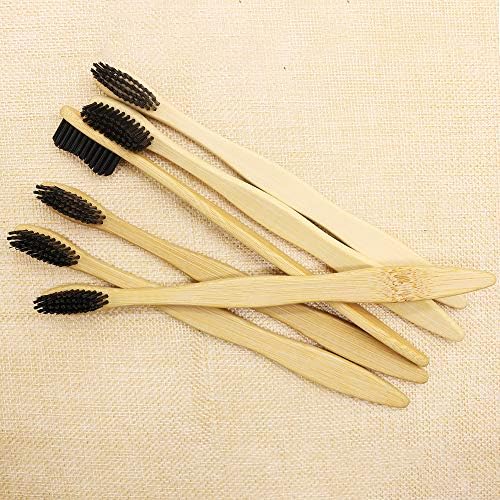 Hard Toothbrush Bamboo Toothbrush for Adult Manual Toothbrsuh Hard Bristles Pack of 6 - Image 6