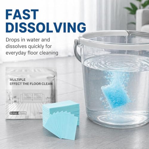 Multi Surface Floor Cleaning Tablets, 100 Piece Floor Cleaning Tablets Multi Surface Cleaner, Multiple Effect the Floors Clean, Concentrated Cleaner for Hardwood, Tile, Laminate and More (1 Pack) - Image 2