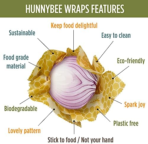 Trifecta Living Co. Versatile Beeswax Wraps,Set of 7-Fresh Food Keeper, Durable & Easily Cleaned, Sustainable Step Towards a Zero-Waste Kitchen, Unique Designs (Honeycomb, Lemon, Tropical Animals) - Image 3