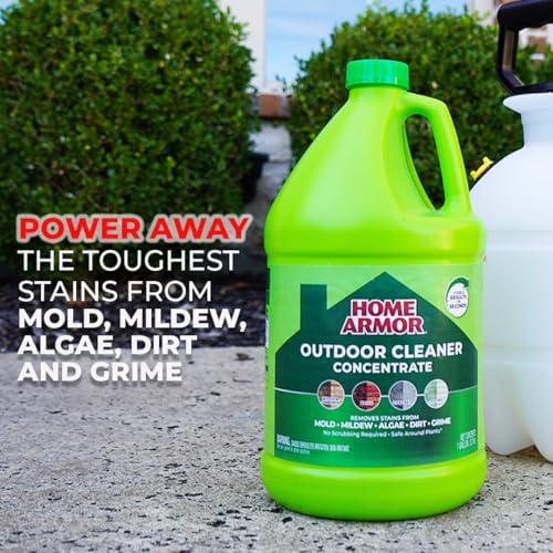 Home Armor Outdoor Cleaner Concentrate, 1 gal., Remove Stains from Mold, Mildew, Algae, Dirt and Grime for Visible Results in Seconds, No Scrubbing Required, Plant Safe - Image 2
