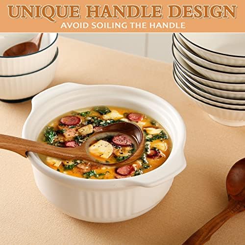 3Pcs Wooden Ladle for Soup, 3Size Natural Teak Wooden Cooking Spoons, Wood Soup Spoon for Serving, Stirring, Non-Stick Heat-Resistant, Kitchen Spoon Sets for Mom and Wife Cooking Gifts - Image 6