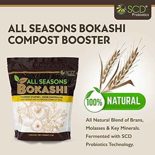 All Seasons Bokashi Compost Starter 2 lbs (1 Gallon) - Dry Bokashi Bran for Kitchen Compost Bin, Compost Food Pet Waste Quickly & Easily with Low Odor by SCD Probiotics - Image 3