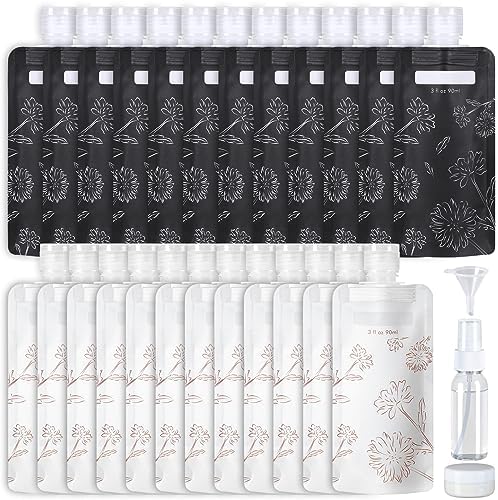 PACKISM 27 Pack Travel Pouches for Toiletries - 90ml 3 oz Liquid Containers by Packism