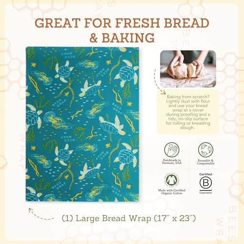 Bee's Wrap Beeswax Bread Wrap - Ocean - Image 5