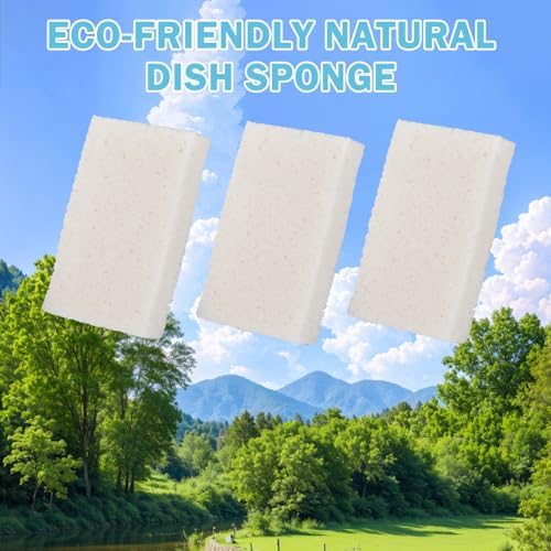 YoleShy 48 Pack White Sponges Kitchen Natural Compressed Cellulose Sponges for Dishes Bulk Non Scratch for Household Cookware Bathroom Cars Soft Super Absorbent Reusable - Image 7