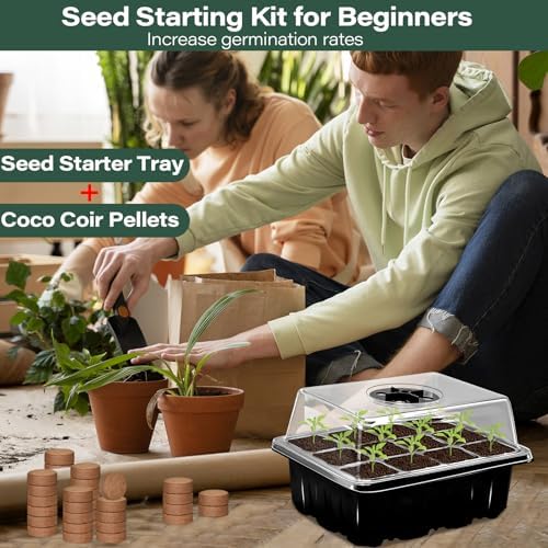 ZeeDix 10 Set Seed Starter Tray Kits with 150 Pack Coco Coir Pellets - Image 4