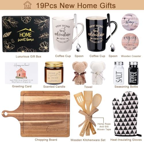 19Pcs House Warming Gifts New Home, New Home Essentials For Couple, Women, Homeowners, Neighbor, First Apartment Gift, Prefect For Newly Wed, Anniversary, Bridal Shower, Housewarming, Mr And Mrs Gifts - Image 3