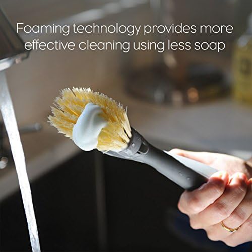 Full Circle Foam Alone 2-in-1 Foaming Dish Brush & Soap Dispenser, Gray - Image 6