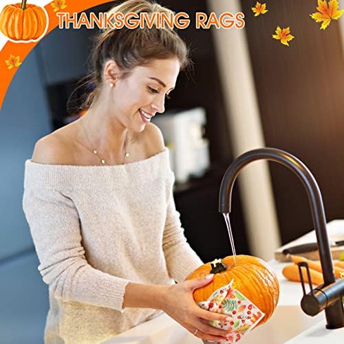 Cunhill 6 Pcs Dishcloths Reusable, Yellow Leaves Kitchen - Image 7