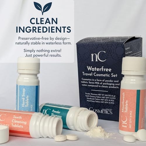 Stop Packing Water – nanoSPACE Travel Size Toiletries in Tablet Form with Clean Ingredients, Concentrated Performance & Leak Free Convenience | TSA Approved Mini Travel Essentials for Airplane Travel - Image 3