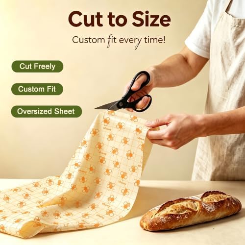 XXL Beeswax Bread Wrap 14"x 55" Extra Large Beeswax Wraps for Food Reusable - Image 4