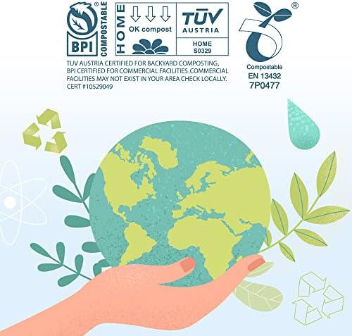 Compostable Trash Bags 4 Gallon, Small Compost Bags for Countertop Bin and Kitchen Food Scrap Waste, US BPI ASTM D6400 Certified, Extra Strong and Leakproof, Unscented, 100 Count - Image 3