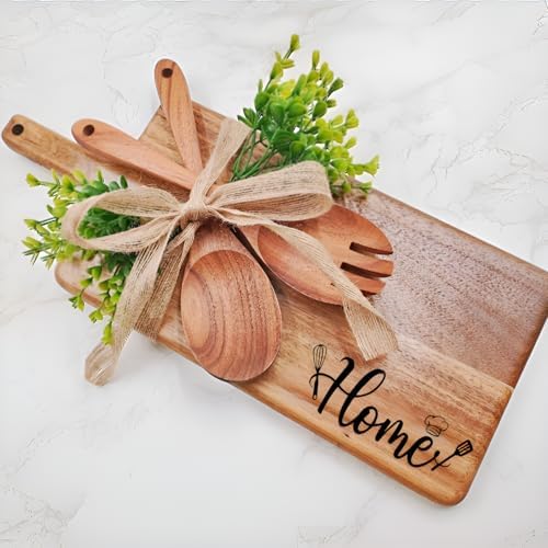 Housewarming Gifts New Home Gift Idea 2026, First Home Gift for Women Men Homeowner, Closing Gifts for Home Buyers, Wooden Cutting Boards Gift Set, New Apartment Essentials New Adventure New Memories by ACUDUDOMA