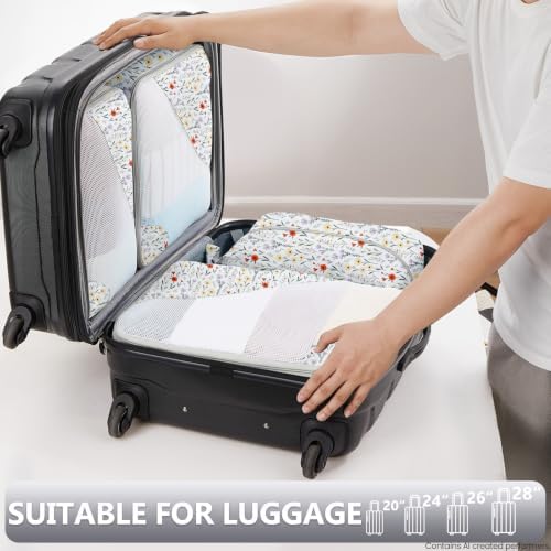 OlarHike 8 Set Packing Cubes for Travel,Gifts for Women Mom,Anti-Tearing Suitcase Organizer,with Over 1000 pcs Mesh Holes,Vacation Essentials & Accessories for Cruise Ship - Image 6