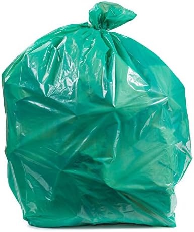 Plasticplace 31-33 Gallon Trash Bags │ 1.2 Mil │ Heavy Duty Garbage Can Liners │ 33" x 39", Green, 100 Count by Plasticplace