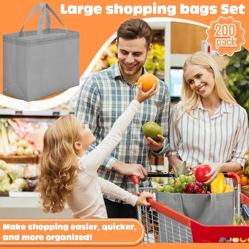 Windyun Reusable Grocery Bags Non Woven with Handles - Image 3