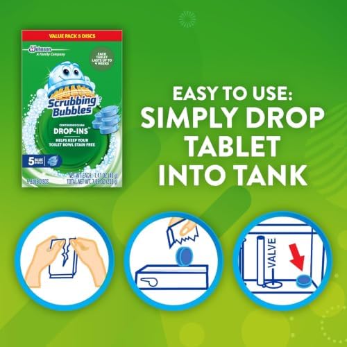Scrubbing Bubbles Toilet Bowl Tablets, Continuous Clean Toilet Drop In Discs, Each Tablet Provides 4 Weeks of Protection Against Stains and Build Up, 5 Count (Pack of 6) - Image 5