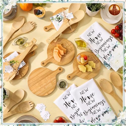 Geelin 31 Pcs Housewarming Gift Set, Round Cutting Board Towels - Image 6