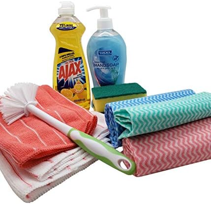 Dorm Room All Inclusive Kitchen Cleaning Kit comes with Dish soap, Sponges, Soap Hand Wash & More - Image 2