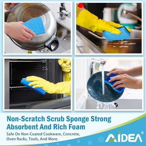 AIDEA Sponges Kitchen-6Count, Non Scratch Scrub Sponge, Dish Sponges - Image 6