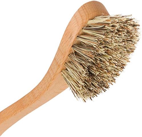 REDECKER Curved Dish Brush, Natural Union Plant Fiber Bristles, Ergonomic Design with Oiled Beechwood Handle, 9-1/4 Inches, Set of 2, Made in Germany - Natural Bristle Dish Brush - Image 2