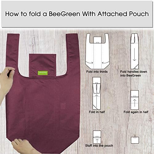BeeGreen Grey Reusable Grocery Bags Wholesale Gray Reusable Kitchen Bags Bulk Foldable-Machine Washable with Zipper Storage Pouch 50 Packs - Image 7