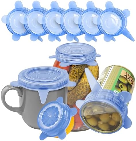 Orblue Silicone Stretch Lids 6-Pack Small for Fresh Food Storage - Seal in Flavors, Keep Food Fresh and Reduce Waste by Orblue