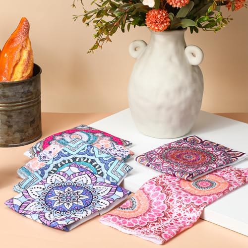 Redbaker 30 Pcs 18 Pcs Reusable Paper Towel for Kitchen,Mandala - Image 4