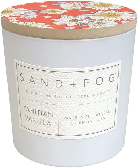 Sand + Fog Scented Candles - Tahitian Vanilla - Additional Scents and Sizes - 3 Wicks 100% Cotton Lead-Free - Luxury Air Freshening Jar Candles - Perfect Home Decor - 21 oz
