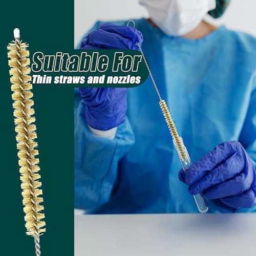 Boar Bristle Bottle Brush Set (4 Pack) - Straw & Water Bottle Cleaner - Image 6
