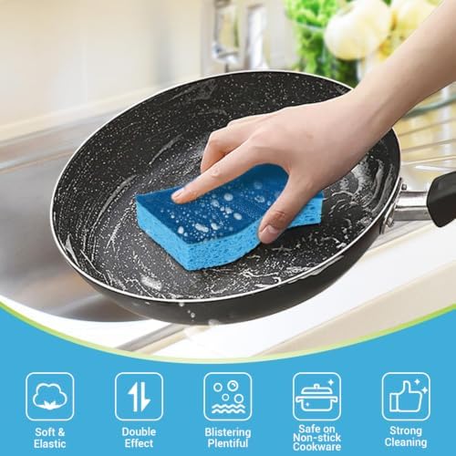 AIDEA Sponges Kitchen-72Count, Non Scratch Scrub Sponge, Dish Sponges - Image 2