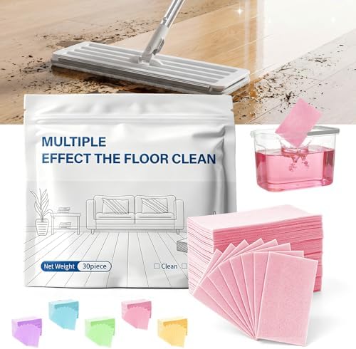 Multi-Surface Floor Cleaner Tablet, 2026 New Floor Cleaning Solution Tablets, Dissolvable Pre-Measured Deep Cleaning Cleaning Solution, for Tile & Vinyl Floors (Pink - 30pcs) by SICOSPI