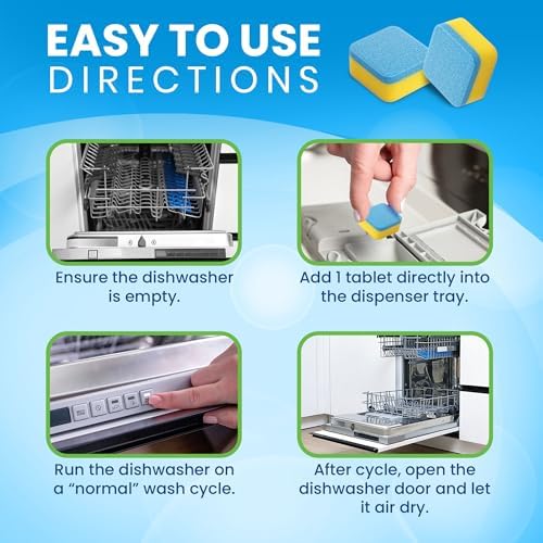 Dishwasher Cleaner Tablets & Deodorizer, Deep Cleaning Descaler, 48 Ct - Image 6