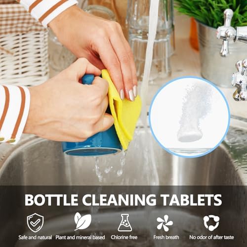 96Pack Water Bottle Cleaning Tablets, Bottle Bright Clean Stainless Steel, Thermos, Tumbler, Insulated and Reusable Water Bottles,Removes Stubborn Stains and Odors - Image 7
