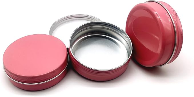 6pack 100ml Aluminum Tin Jars, 100 Gram Empty Travel Cosmetic Sample Containers with Screw Cap Lid, 100g Metal Tins Can Storage Travel Jars for DIY Crafts, Lip Balms, Face Cream, Candle, Tea