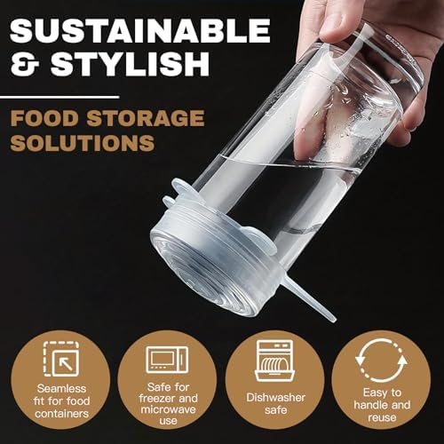 Reusable Silicone Stretch Lids18PCS Round Stretchy Food Covers, Airtight & Leakproof, Microwave & Dishwasher Safe - Image 2