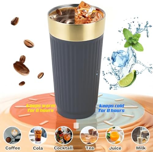 Vacuum Insulated Stainless Steel Travel Coffee Mug,Leak Proof Cup with Lid - Image 2