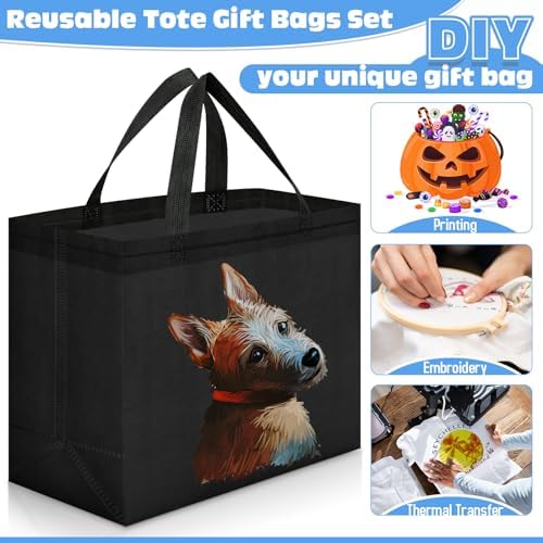 Windyun Reusable Grocery Bags Non Woven with Handles - Image 6