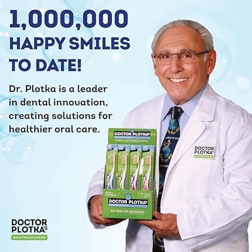 MOUTHWATCHERS Soft Flossing Manual Toothbrush, Adults, 4-Pack, Green - Image 4