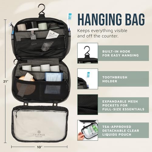 TRIPPED Travel Gear 3-Piece Travel Toiletry Bag Set - Image 3