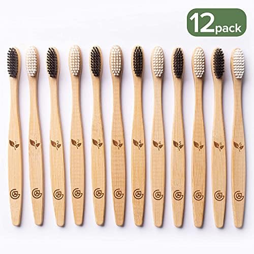 Greenzla Bamboo Toothbrushes for Adults – 12 Pack Wooden Toothbrush Set with Charcoal-Infused Soft Bristles, Natural Oral Care for Daily Use - Image 6