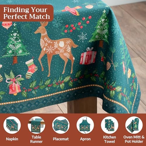 Maison d' Hermine Table Cloth Rectangle Table Reusable 100% Cotton 70"x90" - Image 4